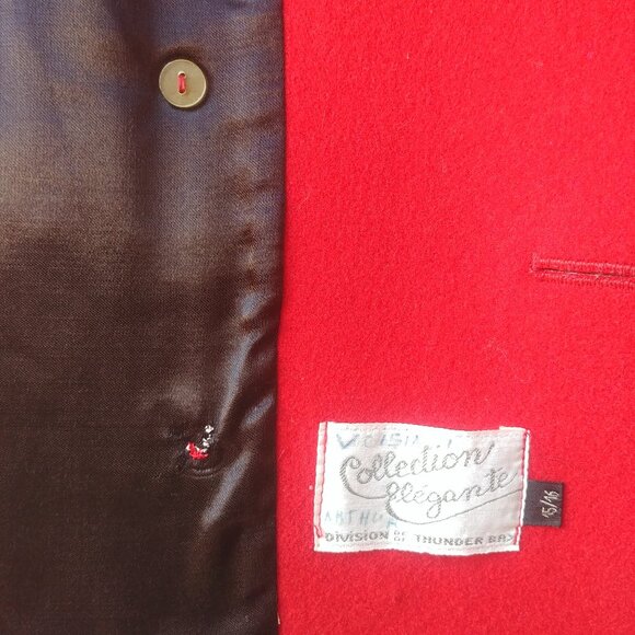 Elegant Red Women's Coat - Picture 16 of 16